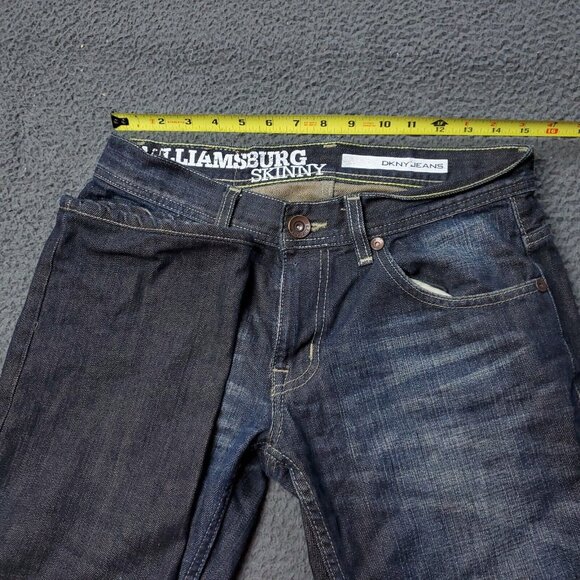 DKNY Williamsburg Skinny Denim Jeans Cotton Blue Mens Size 30 x28 - Picture 1 of 10